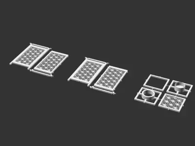 Kumiko Japanese Shoji Lantern - Asanoha 3D print model