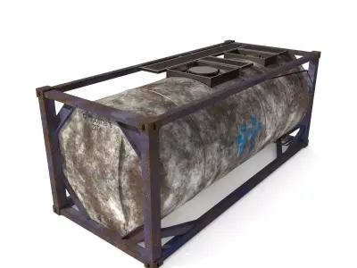 ISO Tank Containe Rusty 3D model