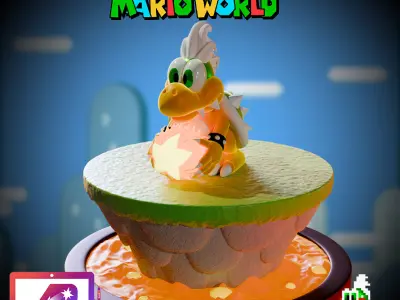 Larry Koopaling toy from Super Mario World Free 3D print model