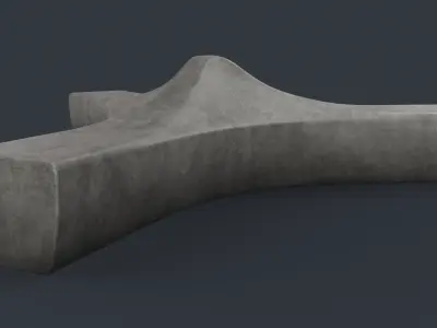 Modern Outdoor Bench 81 PBR Game Ready Low-poly 3D model