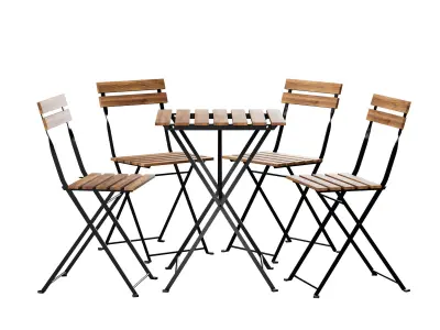 Set of chair and table IKEA TARNO 3D model