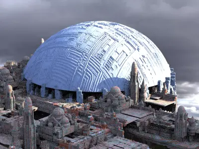 Star wars Influenced City 1 Kit bash 3D model