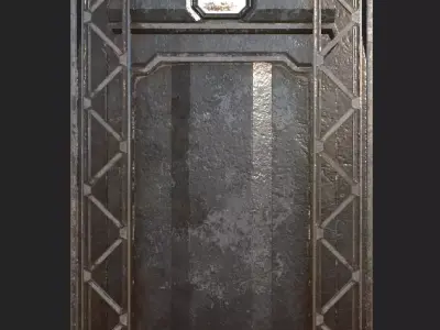 SpaceCraft Door Low-poly 3D model