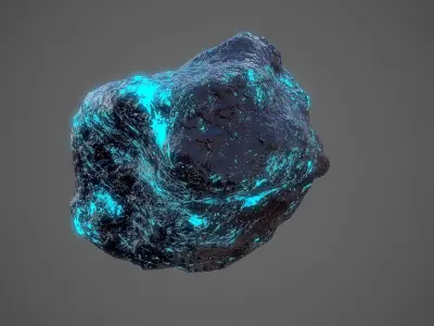 Asteroids Pack Low-poly 3D model