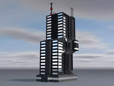 Sci Fi Building 3D model