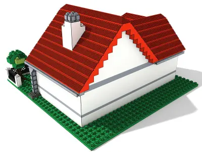 Voxel Lego House 4956 Low-poly 3D model