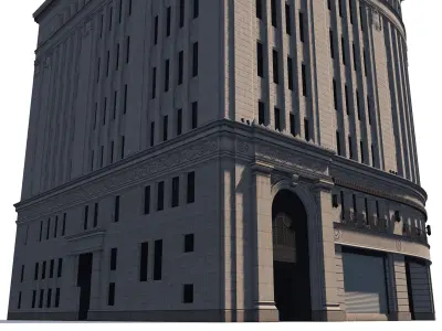 Wako Department Store Low-poly 3D model