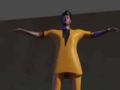 African outfit1 3D model