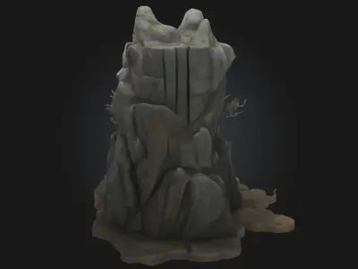 Stone Guardian Cave  Mystical Sanctuary of Ancient Secrets 3D model