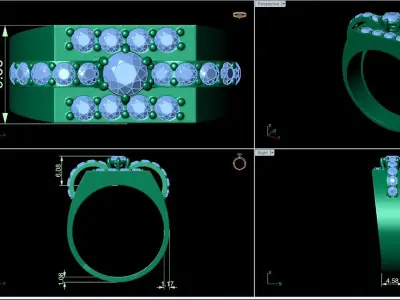 Small fancy mans ring 3D print model