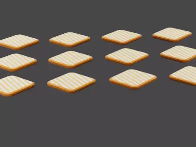 Fallguys  Floating Platforms Free 3D model