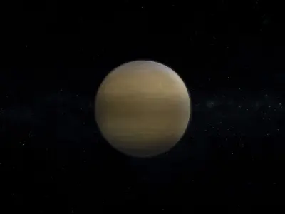 Gas Giant Alien Planet 04 Low-poly 3D model