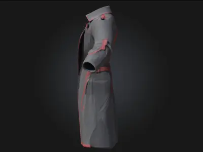 Futuristic Jacket Design Sci-Fi Outerwear Model for Cyberpunk 3D model