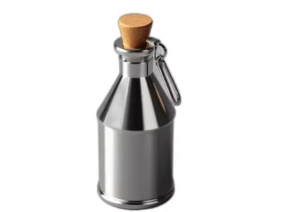 Metallic Bottle Cork Stopper 3D Model Low-poly 3D model