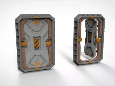 sci fi door 22 3D model