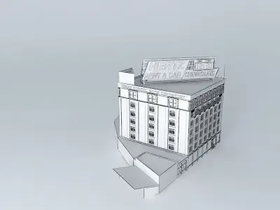 Texas School Book Depository as in 1963 Free 3D model
