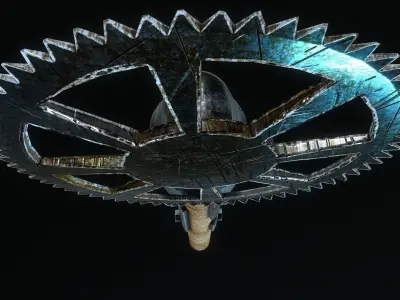 Gear Crusher Low-poly 3D model