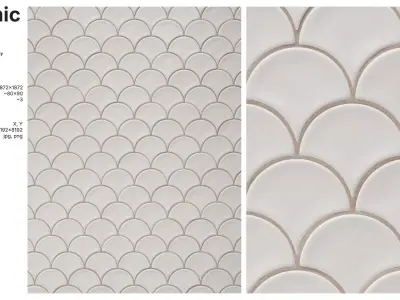 Fishscale Tiles in Straight Set Texture