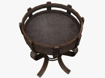 Iron Brazier Low-poly 3D model