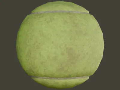 Colorful Dirty Tennis Balls Low-poly 3D model