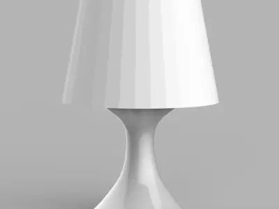 Lampan table lamp with shade Low-poly 3D model