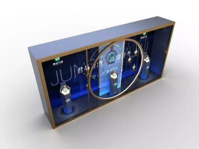 Wine Display Case Low-poly 3D model