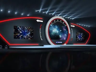 3DS Max 2014 Stage Concert 20 3D model