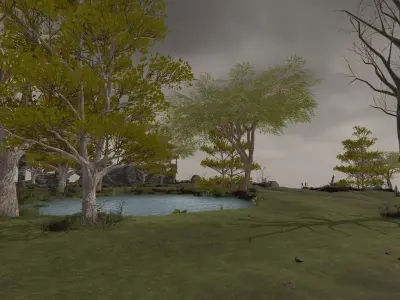 Unity ready Level Design - Fantasy - Nature Low-poly 3D model