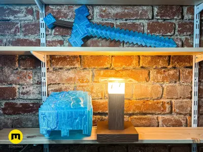 Minecraft Movie Helmet Lamp 3D print model