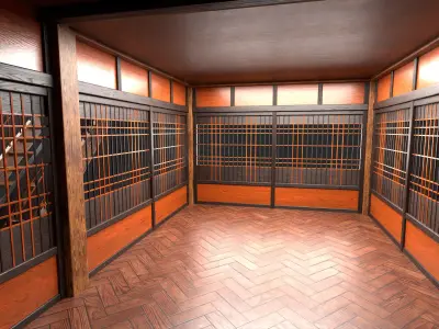 Medieval Fantasy House 12 with interior and exterior 3D model