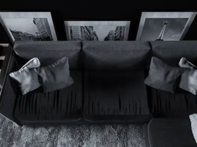 Sofa set - Interior Furniture 10 3D model