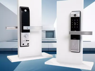 Large Digital Door Lock  3D model YDM 3109A Low-poly 3D mode Low-poly 3D model