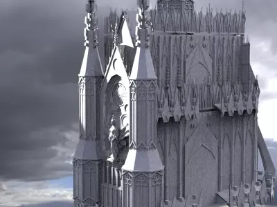 Gothic Cathedral Cult Architecture Cathedral 3 3D model
