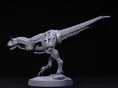 Carnotaurus mecha robot 32mm scale pre-supported dinosaur 3D print model