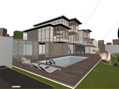 TRADITIONAL TURKISH HOUSE DUSLER VADISI Low-poly 3D model