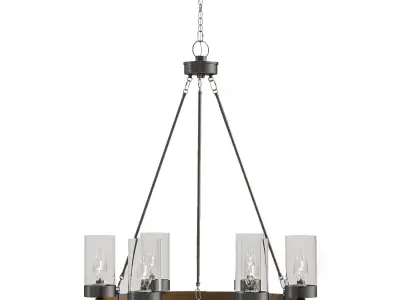 Laluz Farmhouse chandelier 6 light Free low-poly 3D model