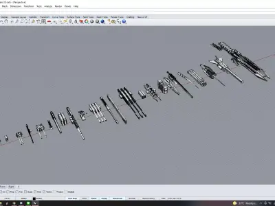 Sci-fi Vehicle Weapons 3D model