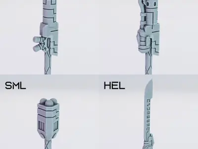 Melee and Staff Weapons  Greater Good  3D print model