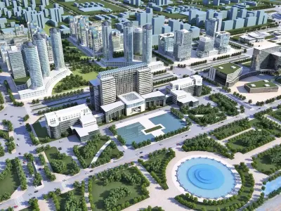 Urban Cityscape Masterplan 3D model