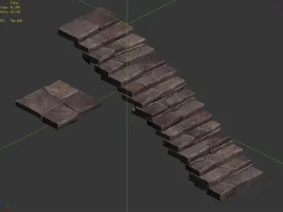 Stone - Stone Ladder 03 3D model