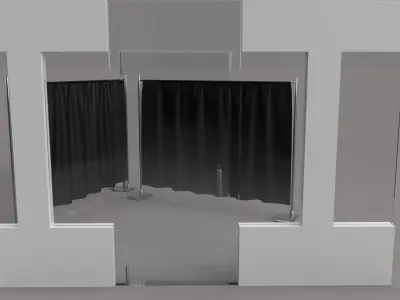glass door Free low-poly 3D model