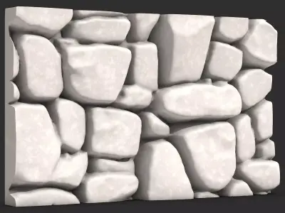 Weathered Stone Facade Geometry 3D print model purchase
