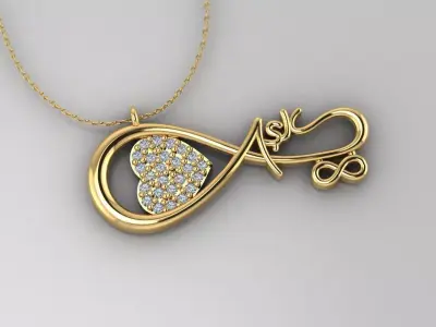 Pendant P196 3D Print Model 3D print model