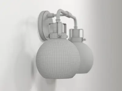 Shades of Light Hinley Seeded Glass Sconce 2 light 3D model