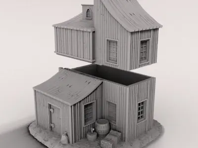  medieval house 3D print model