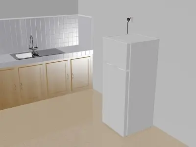 Stainless-steel sink 3D model