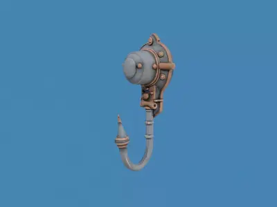 Crescent Claw Utility Hook 3D print model
