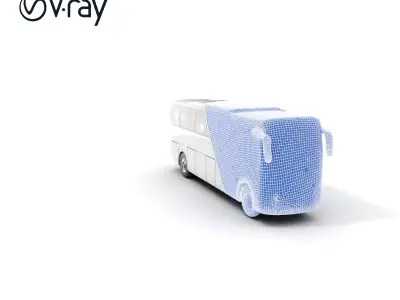 Modern Tourist Bus D Model Pack Low-poly 3D model