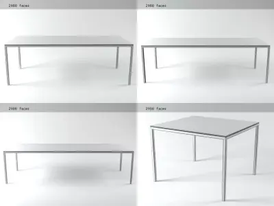 Dino four different dining tables 3D model