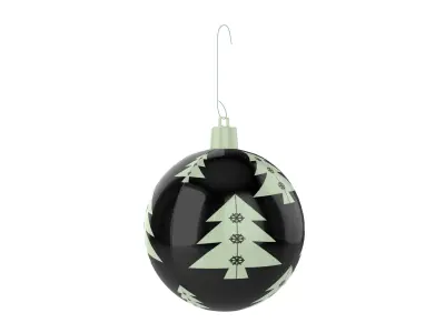 Green Ornament Hooks Low-poly 3D model